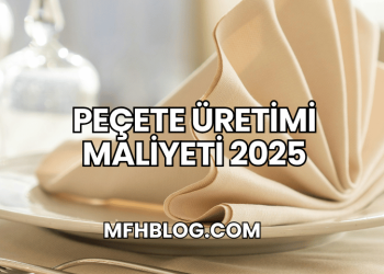 Peçete Üretimi Maliyeti 2025