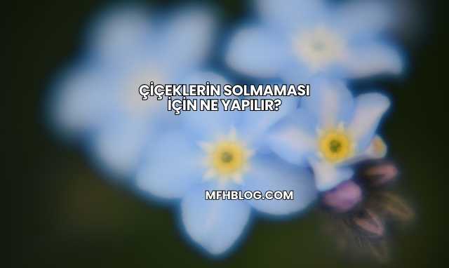 Çiçeklerin Solmaması İçin Ne Yapılır?