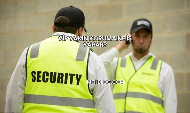 VİP Yakın Koruma Ne İş Yapar?