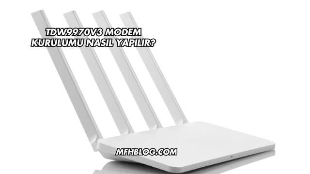 Tdw9970v3 Modem Kurulumu Nasıl Yapılır?
