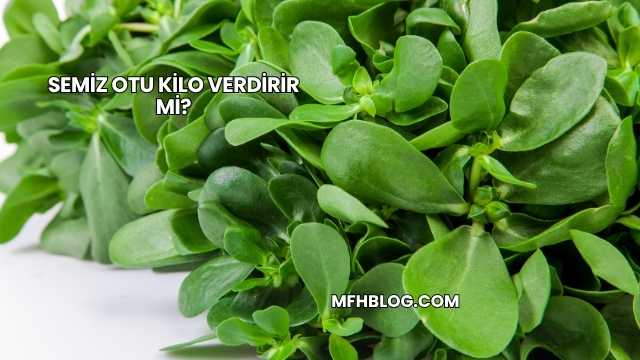 Semiz Otu Kilo Verdirir mi?