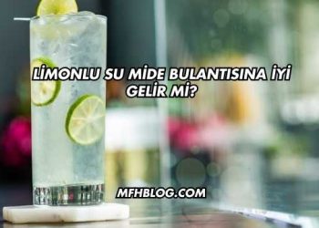 Limonlu Su Mide Bulantısına İyi Gelir mi?